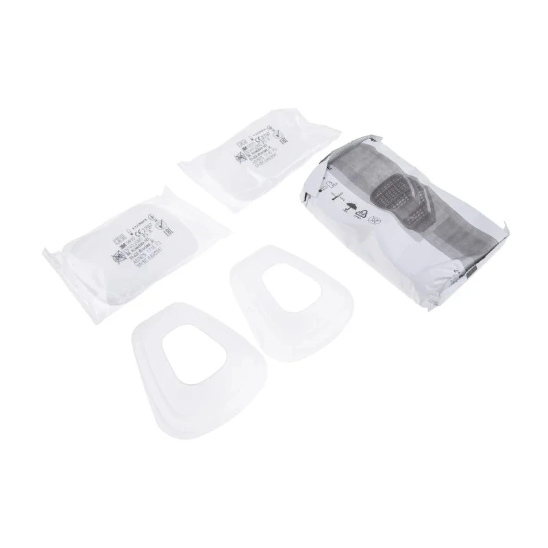 3M 7500 Series Half Mask Respirator Mask Size M Hypoallergenic Silicone Blue Grey 7523M