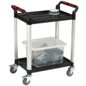 RS PRO 2 Aluminium Rubber Trolley, 630 mm Platform Length, 100 kg Load Capacity, 424 mm Platform Width, Rubber 669-3746