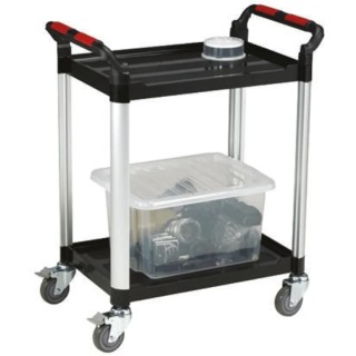 RS PRO 2 Aluminium Rubber Trolley, 630 mm Platform Length, 100 kg Load Capacity, 424 mm Platform Width, Rubber 669-3746