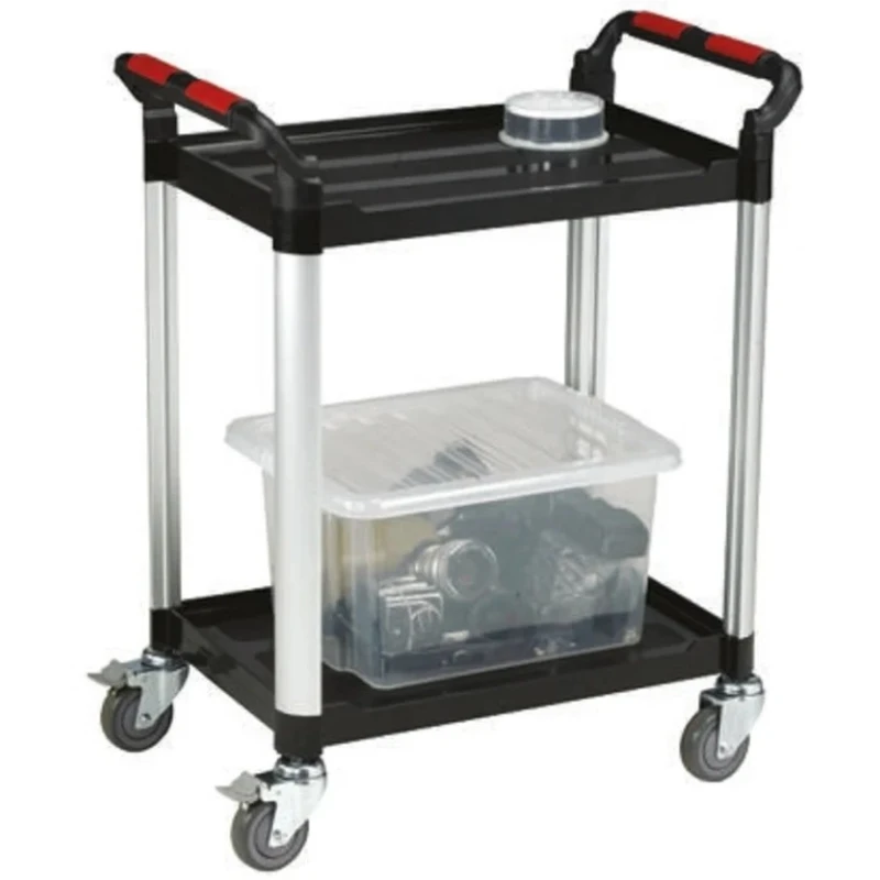 RS PRO 2 Aluminium Rubber Trolley, 630 mm Platform Length, 100 kg Load Capacity, 424 mm Platform Width, Rubber 669-3746