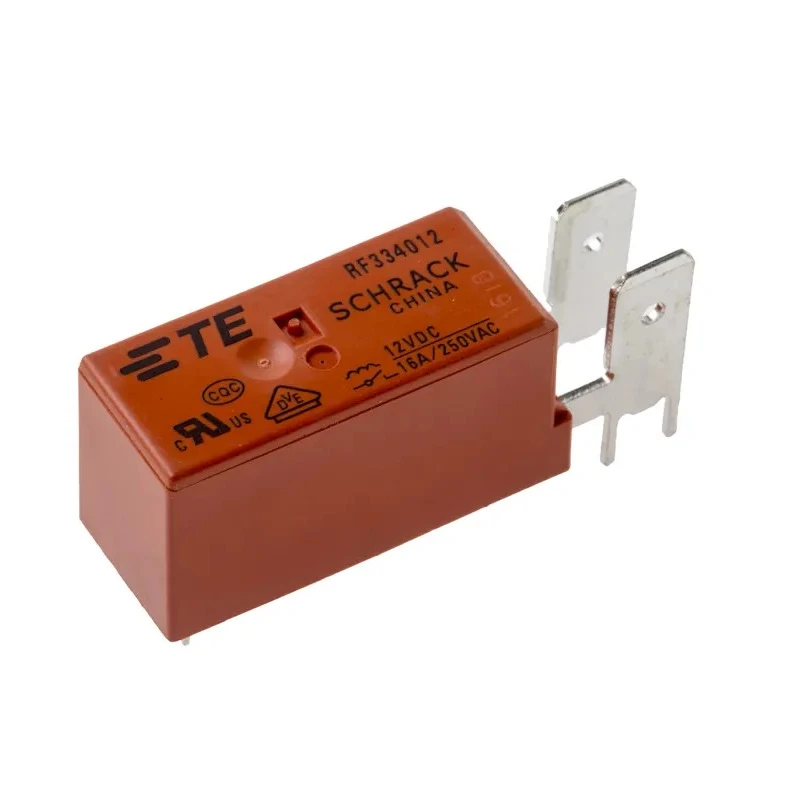 TE Connectivity DIN Rail Power Relay 12V DC Coil 16A Switching Current SPST RF334012