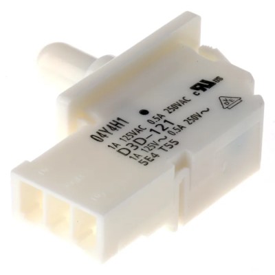 Omron Door Micro Switch Plunger SPST-NC Contact 500mA 250V AC IP40 60°C D3D-121