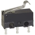 Omron Ultra Subminiature Simulated Roller Lever Micro Switch, PCB Terminal, 1A, 30V DC, SPDT, IP40 D2F-FL3-T