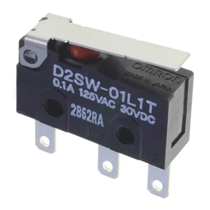 Omron Sealed Subminiature Hinge Lever Micro Switch, Tab Terminal, 100mA, 30 V dc, SPDT, IP67 D2SW-01L1T