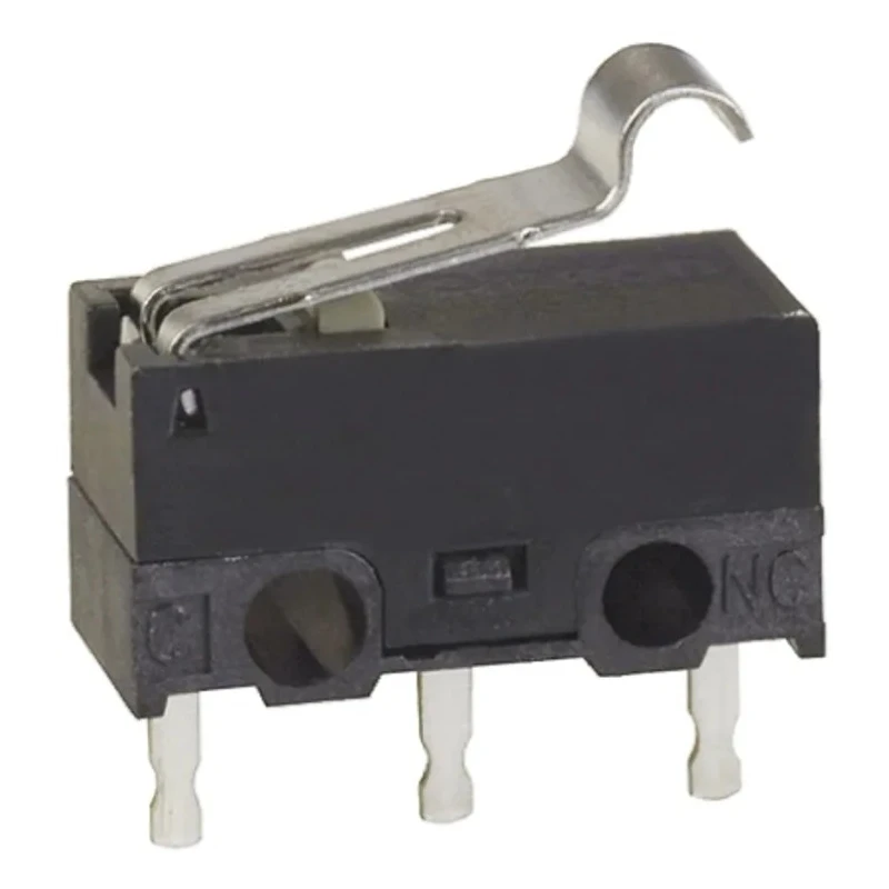 Omron Simulated Roller Lever Micro Switch, PCB Terminal, 1A Current, SPDT Contact Configuration, IP40 Protection D2F-FL3