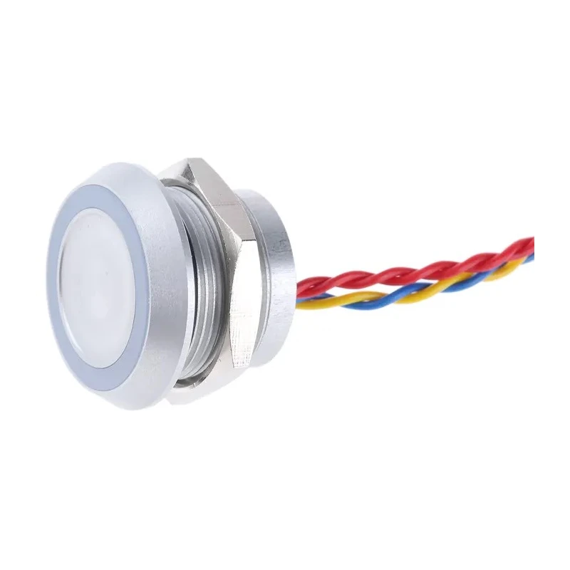 APEM Illuminated Momentary Piezo Switch SPST Blue LED Wire Terminal IP68 22 mm Panel Cutout 