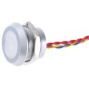 APEM Illuminated Momentary Piezo Switch SPST Blue LED Wire Terminal IP68 22 mm Panel Cutout
