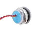 APEM Illuminated Momentary Piezo Switch SPST Blue LED Wire Terminal IP68 22 mm Panel Cutout 