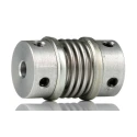 Huco Aluminium Hub Stainless Steel Bellows Screw Style Flexible Coupler 20 mm OD 5 mm Bore 31 mm Length 530.20.2020