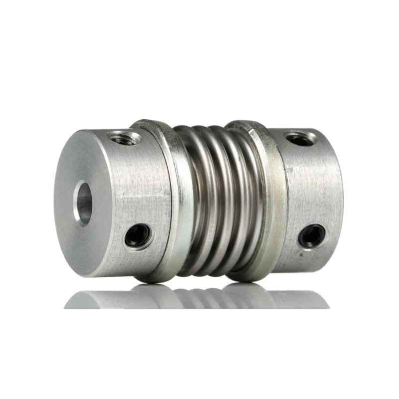 Huco Aluminium Hub Stainless Steel Bellows Screw Style Flexible Coupler 20 mm OD 5 mm Bore 31 mm Length 530.20.2020