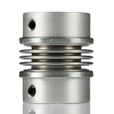 Huco Aluminum Hub Stainless Steel Bellows Flexible Coupler 16 mm Bore 49.7 mm Length Screw Style 530.41.4242