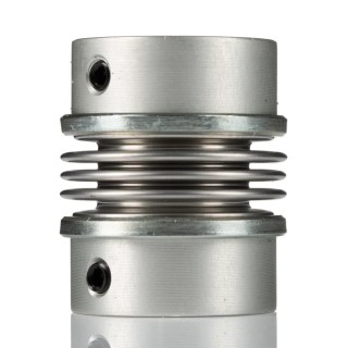 Huco Aluminum Hub Stainless Steel Bellows Flexible Coupler 16 mm Bore 49.7 mm Length Screw Style 530.41.4242