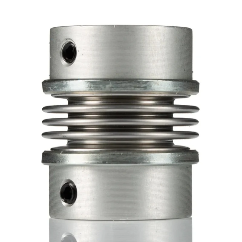 Huco Aluminum Hub Stainless Steel Bellows Flexible Coupler 16 mm Bore 49.7 mm Length Screw Style 530.41.4242