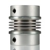 Huco Aluminum Hub Stainless Steel Bellows Flexible Coupler 16 mm Bore 49.7 mm Length Screw Style 530.41.4242