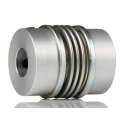 Huco Aluminum Hub Stainless Steel Bellows Flexible Coupler 16 mm Bore 49.7 mm Length Screw Style 530.41.4242