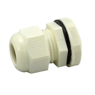 RS PRO Metric Thread Series White Polyamide 66 Cable Gland, M20 Thread, 8 mm to 12 mm Cable Diameter, IP68, UL 94V-2 214-1066