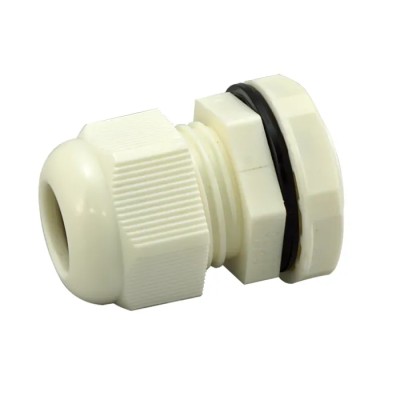 RS PRO Metric Thread Series White Polyamide 66 Cable Gland, M20 Thread, 8 mm to 12 mm Cable Diameter, IP68, UL 94V-2 214-1066