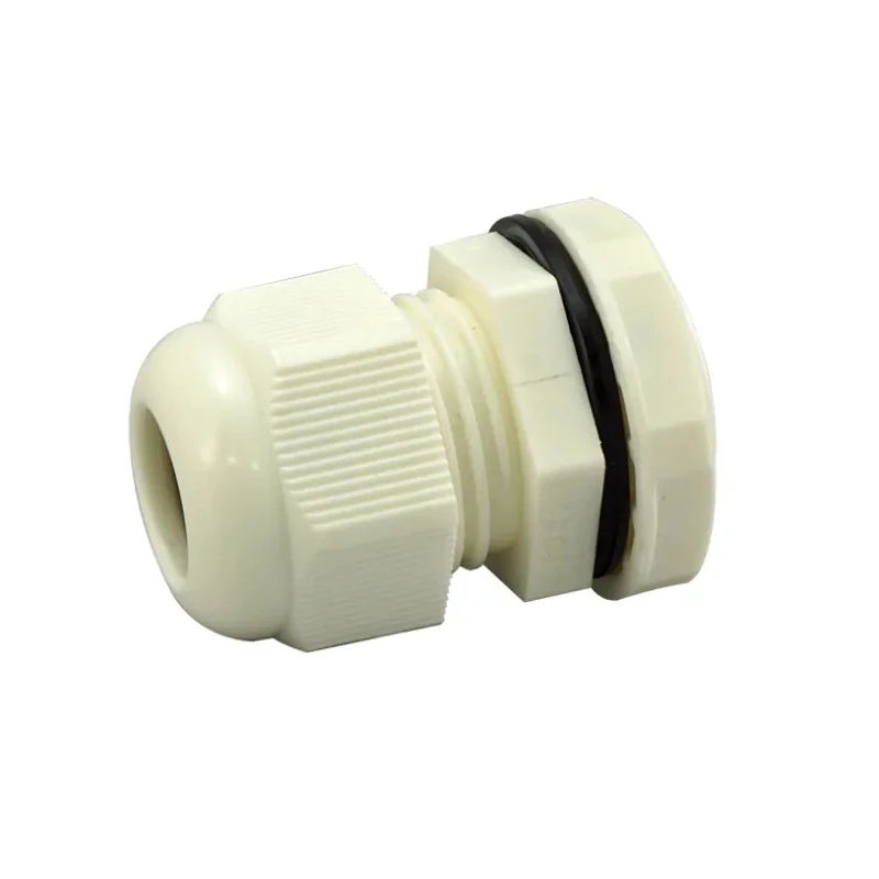 RS PRO Metric Thread Series White Polyamide 66 Cable Gland, M20 Thread, 8 mm to 12 mm Cable Diameter, IP68, UL 94V-2 214-1066