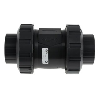 Georg Fischer Polyvinyl Chloride Solvent Cement Socket BS Type 561 Check Valve 1 to 1/4 in, 16 bar 161561065