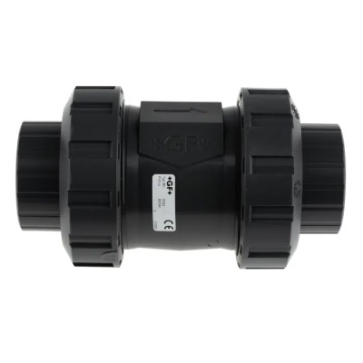 Georg Fischer Polyvinyl Chloride Solvent Cement Socket BS Type 561 Check Valve 1 to 1/4 in, 16 bar 161561065
