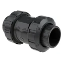 Georg Fischer Polyvinyl Chloride Solvent Cement Socket BS Type 561 Check Valve 1 to 1/4 in, 16 bar 161561065