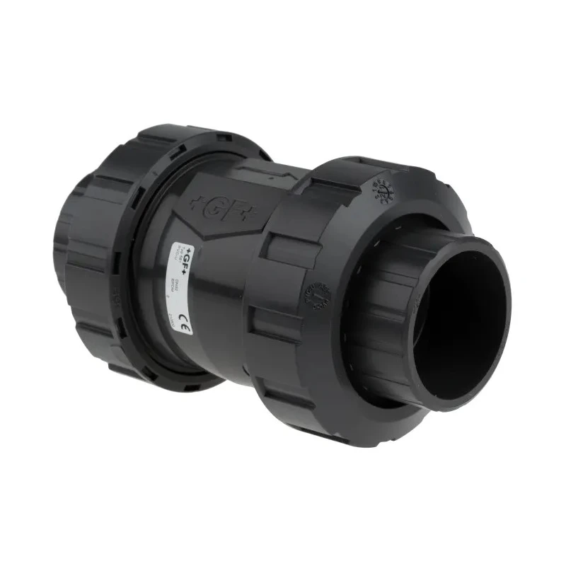 Georg Fischer Polyvinyl Chloride Solvent Cement Socket BS Type 561 Check Valve 1 to 1/4 in, 16 bar 161561065