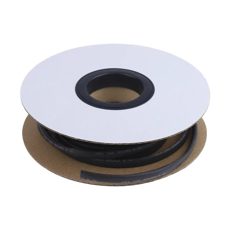 RS PRO Heat Shrink Tubing Black 4.8 mm Sleeve Diameter 9 m Length 2:1 Ratio 700-4649