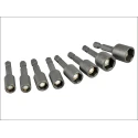 Wera 8-Piece 1/4 in Bit Socket Set Chrome Vanadium Steel Chrome Finish Hex Drive 50mm Length 05073495001