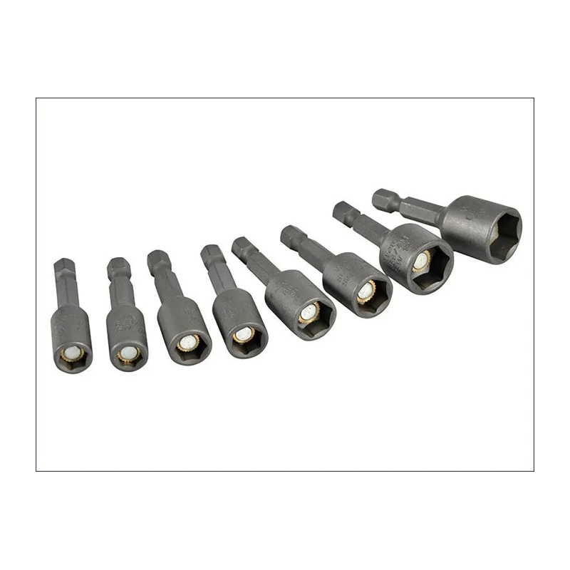 Wera 8-Piece 1/4 in Bit Socket Set Chrome Vanadium Steel Chrome Finish Hex Drive 50mm Length 05073495001