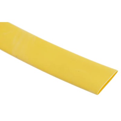 RS PRO Polyolefin Yellow Heat Shrink Tubing 9.5 mm Sleeve Diameter x 6 m Length 2:1 Shrink Ratio 700-4719