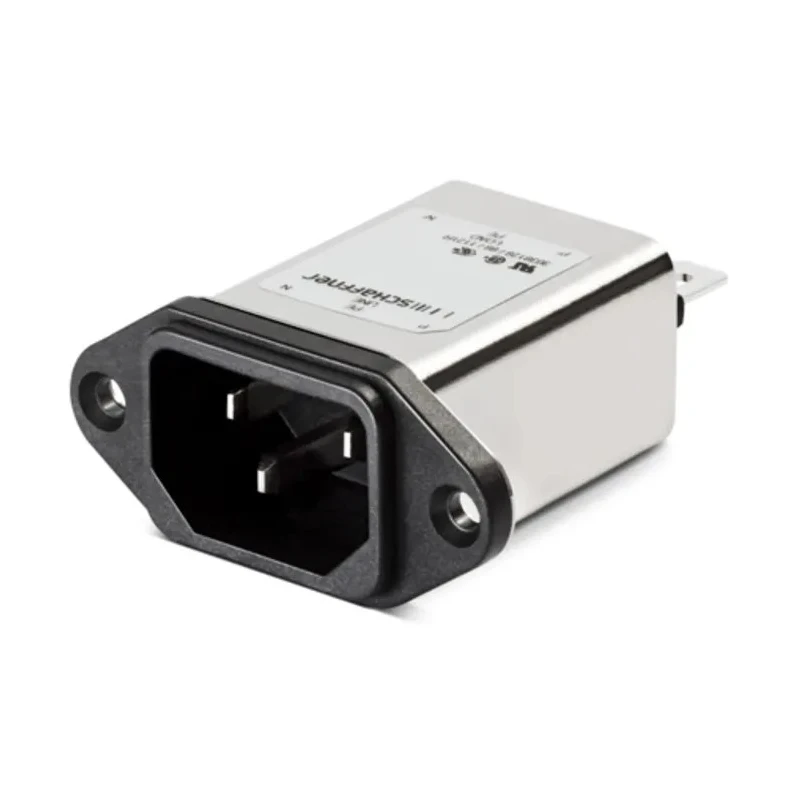 Schaffner 250V AC 3A Panel Mount IEC Filter Male Faston FN9233UF2-3-06