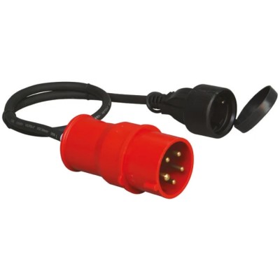 Kopp Black 5-Pole Straight Industrial Power Connector Adapter 16A 400V IP44 IP44