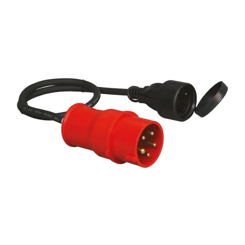 Kopp Black 5-Pole Straight Industrial Power Connector Adapter 16A 400V IP44 IP44