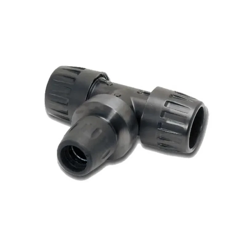 Transair Pneumatic Reducing Tee 16 bar Pressure Treated Aluminium 6604 50 40