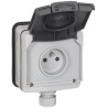 Legrand 16A Grey Plug Socket Plexo66 Indoor & Outdoor French P00 904 66