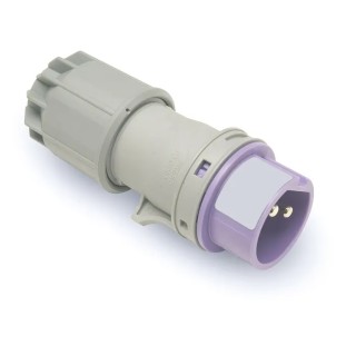 RS PRO Purple Cable Mount 2P Straight Industrial Power Connector 16A 20, 25V IP44 IP44