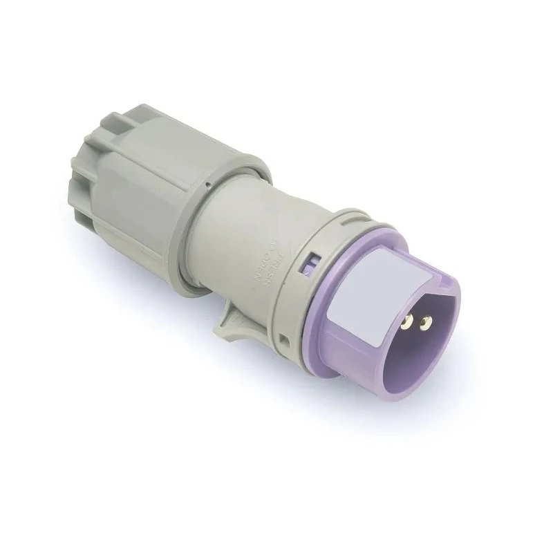 RS PRO Purple Cable Mount 2P Straight Industrial Power Connector 16A 20, 25V IP44 IP44