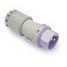 RS PRO Purple Cable Mount 2P Straight Industrial Power Connector 16A 20, 25V IP44 IP44