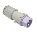 RS PRO Purple Cable Mount 3-Pole Straight Industrial Power Connector 16A 20V-25V IP44 IP44