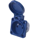 RS PRO Industrial Power Connector Blue, Rated at 16A, 230V, IP54, Wall Mount, Screw Terminal, 2P+T IP54
