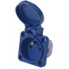 RS PRO Industrial Power Connector Blue, Rated at 16A, 230V, IP54, Wall Mount, Screw Terminal, 2P+T IP54