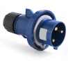 RS PRO Industrial Power Connector Blue 3P Straight Cable Mount 16A 200-250V IP66 IP67 214-4105
