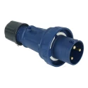 RS PRO Industrial Power Connector Cable Mount Straight Blue 63A 200V 250V IP67 IP67
