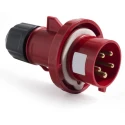 RS PRO Industrial Power Connector Red Cable Mount Straight 16A 380V, 415V IP67 IP67