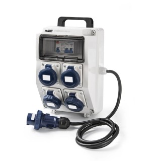 RS PRO Industrial Power Connector 16A 230V IP65 Grey 3P (2P+T) IP65