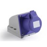 RS PRO Industrial Power Connector, Wall Mount, 2 Pole, 16A, 25V, IP44 Purple IP44