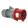 RS PRO Red Cable Mount 7P Straight Industrial Power Connector 32A 400V IP54 IP54