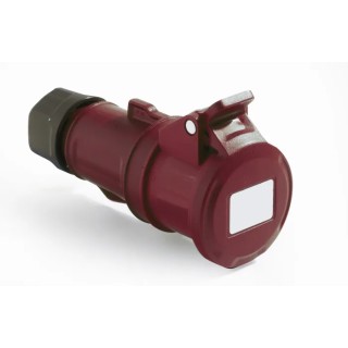 RS PRO Industrial Power Connector Rated At 16A 415V IP44 Red Cable Mount 3P+N+PE IP44