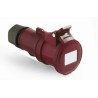 RS PRO Industrial Power Connector Rated At 16A 415V IP44 Red Cable Mount 3P+N+PE IP44