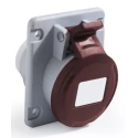 RS PRO Industrial Power Connector 32A 415V IP44 Red Panel Mount Screw Terminal Polyamide 3P+N+T IP44